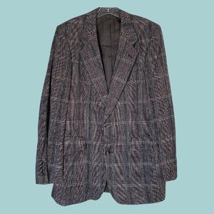 CHRISTIAN DIOR MONSIEUR Vintage Silk Prince of Wales Check Sport Coat Blazer
